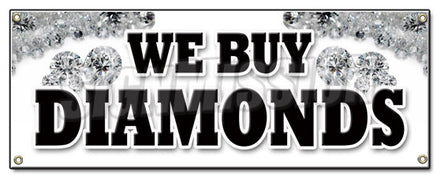 We Buy Diamonds Banner