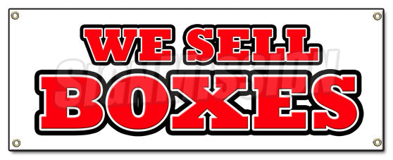 We Sell Boxes Banner