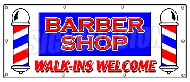 Barber Shop Walk-Ins Wel Banner