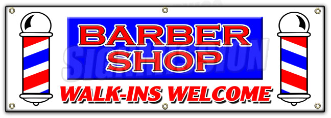 Barber Shop Walk-Ins Wel Banner
