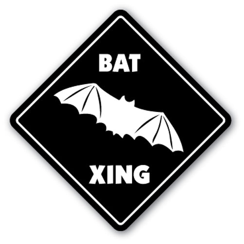 Bat Crossing Vinyl Decal Sticker