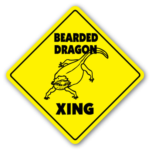 Bearded Dragon Crossing Vinyl Decal Sticker