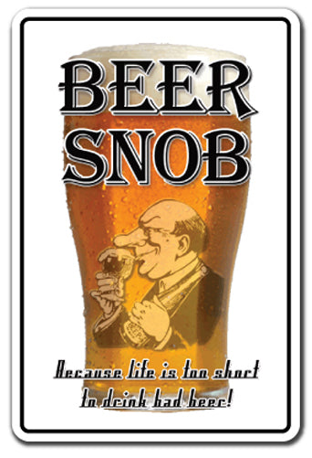 Beer Snob Parking Vinyl Decal Sticker