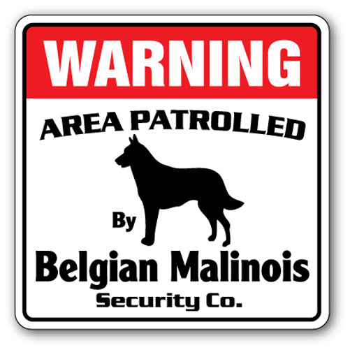 Belgian Malinois Security Vinyl Decal Sticker