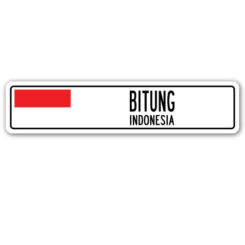 BITUNG, INDONESIA Street Sign