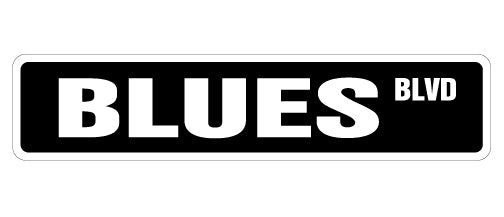 BLUES Street Sign