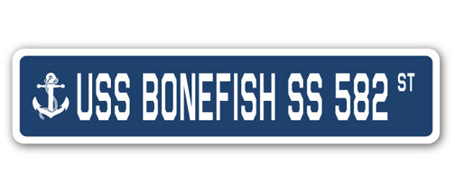 USS BONEFISH SS 582 Street Sign