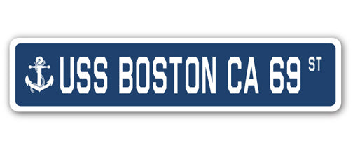 USS BOSTON CA 69 Street Sign