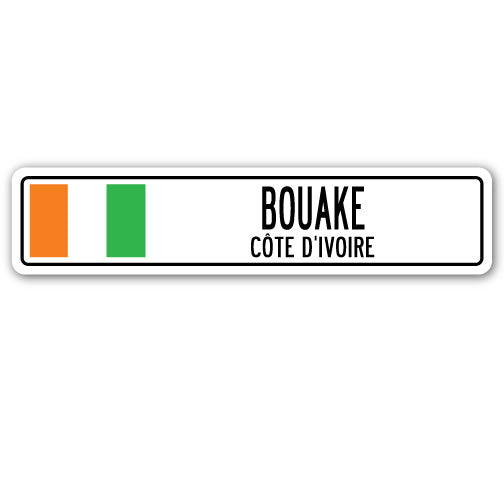 BOUAKE, CETE D'IVOIRE Street Sign