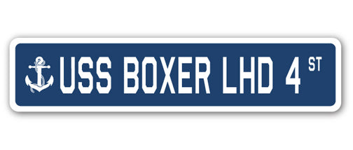 USS BOXER LHD 4 Street Sign