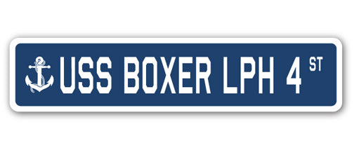 USS BOXER LPH 4 Street Sign