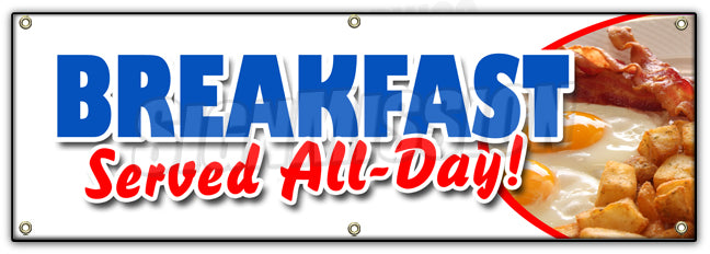 Breakfast Served All Day Banner