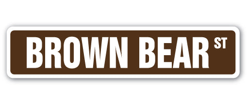Brown Bear Street Vinyl Decal Sticker