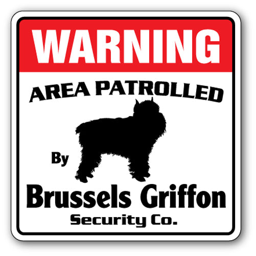 BrUSSels Griffon Security Vinyl Decal Sticker