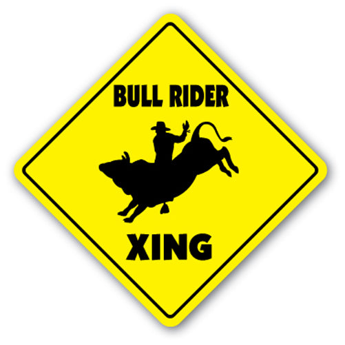Bull Rider Crossing Vinyl Decal Sticker
