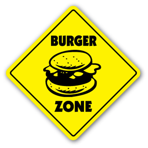 Burger Zone Vinyl Decal Sticker