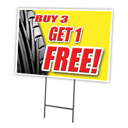BUY 3 TIRES GET 1 FREE