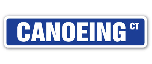 CANOEING Street Sign