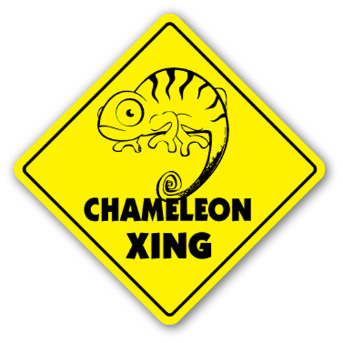 Chameleon Crossing Vinyl Decal Sticker