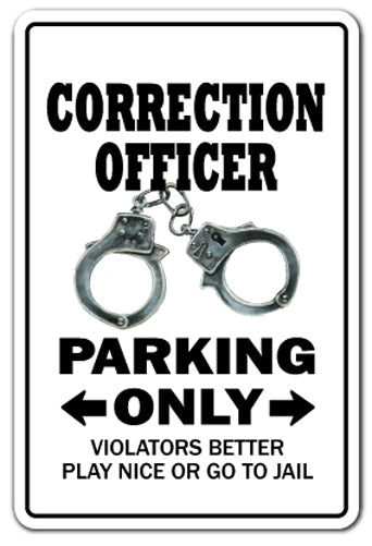 Correction Officer Parking Vinyl Decal Sticker