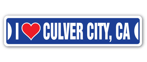 I LOVE CULVER CITY, CALIFORNIA Street Sign