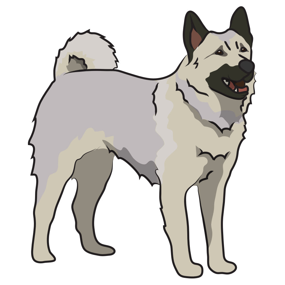 Norwegian Elkhound Dog Decal