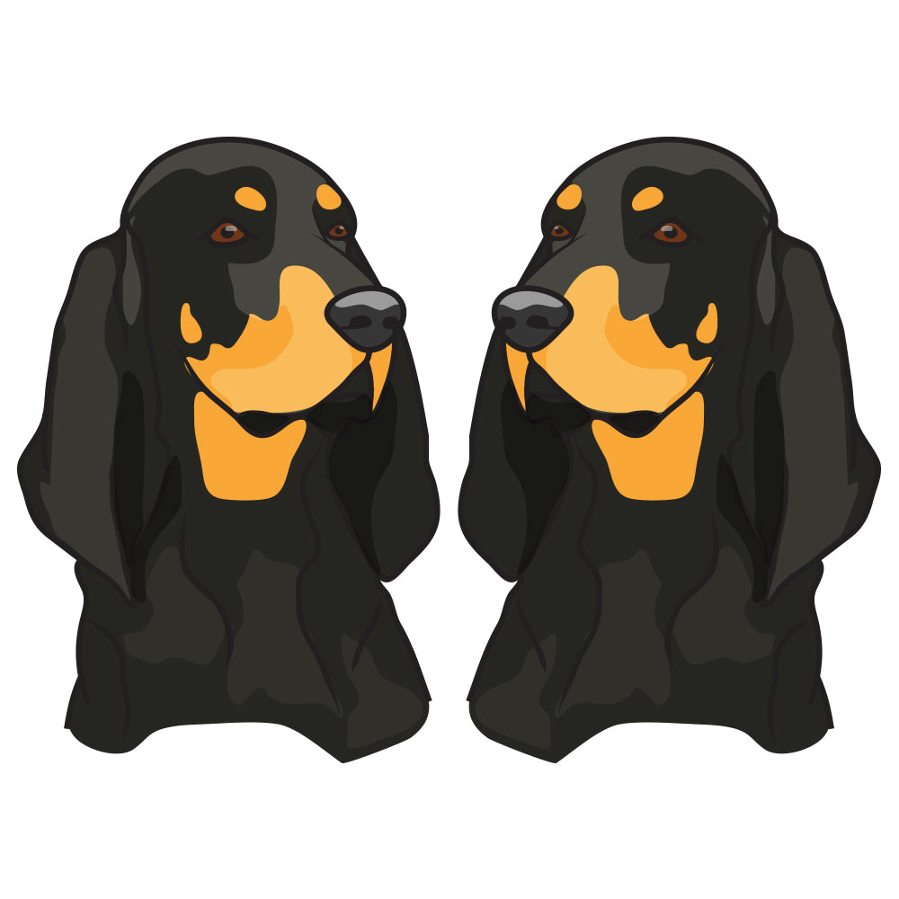 Black And Tan Coonhound Dog Decal