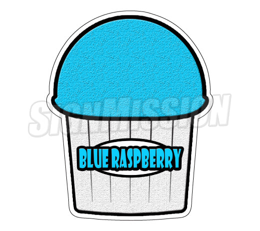 Blue Raspberry Flavor Decal
