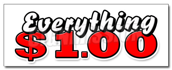 Everything 1 Dollar Decal