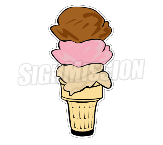 Ice Cream Triple Scoop Decal