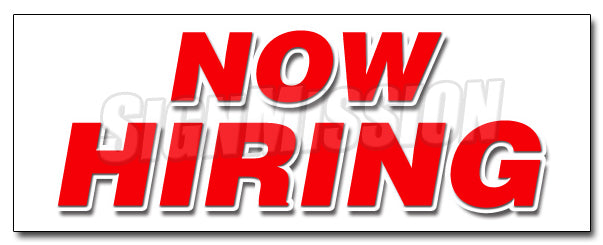 Now Hiring Decal