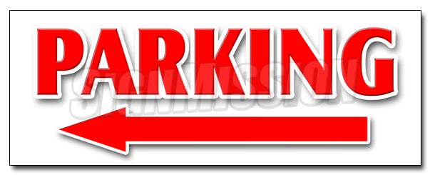 Parking Left Arrow Decal