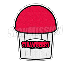 Strawberry Flavor Die Cut Decal