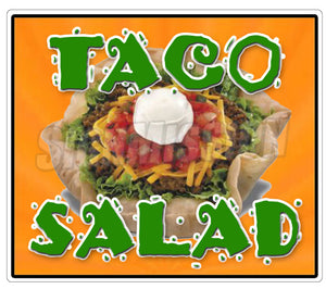 Taco Salad Die Cut Decal