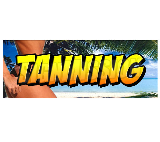 Tanning Die Cut Decal