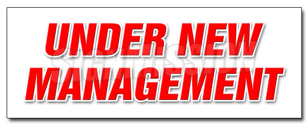 Under New Management Decal