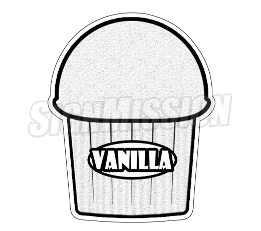 Vanilla Flavor Die Cut Decal