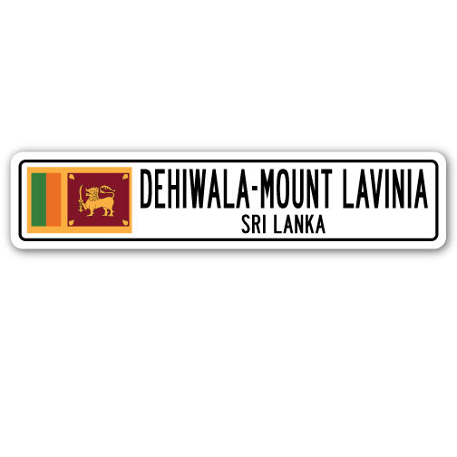 DEHIWALA-MOUNT LAVINIA, SRI LANKA Street Sign