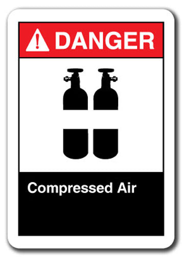 Danger Sign - Compressed Air