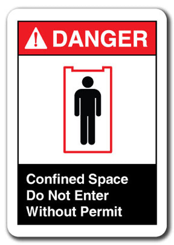 Danger Sign - Confined Space Do Not Enter Without Permit