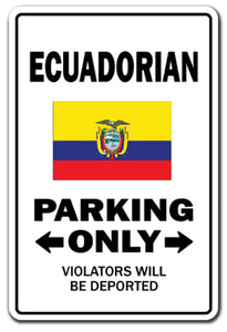 ECUADORIAN Parking Sign