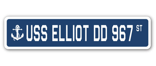 USS Elliot Dd 967 Street Vinyl Decal Sticker