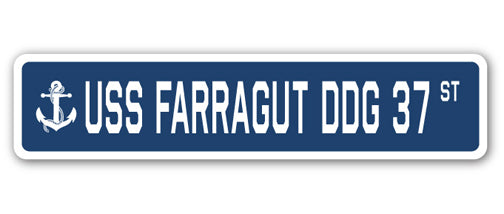 USS Farragut Ddg 37 Street Vinyl Decal Sticker