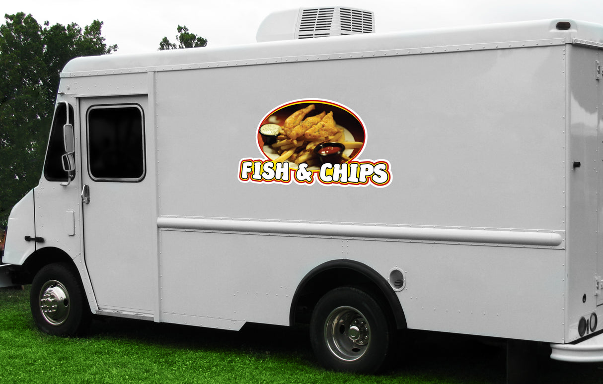 Fish & Chips Die Cut Decal