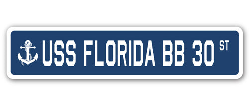 USS FLORIDA BB 30 Street Sign