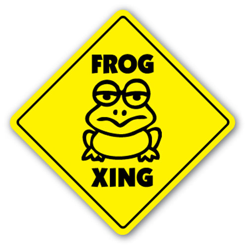 Frog Crossing Vinyl Decal Sticker