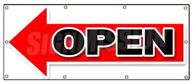 Giant Left Open Arrow Banner