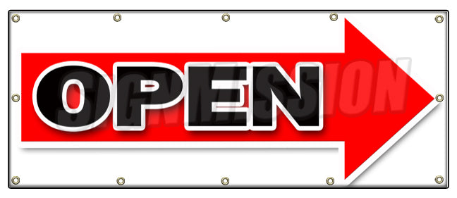 Giant Right Open Arrow Banner