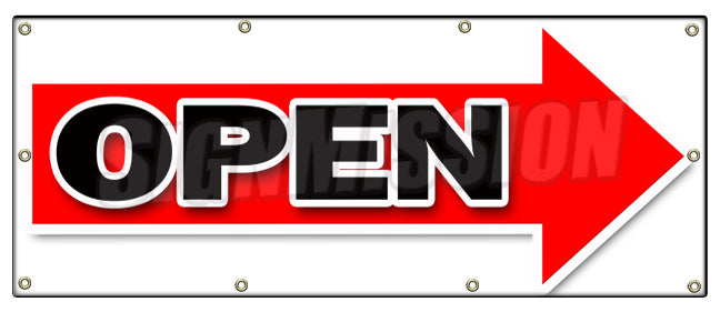 Giant Right Open Arrow Banner