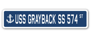USS GRAYBACK SS 574 Street Sign